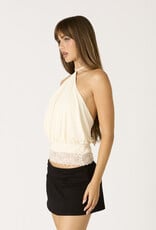 Ruby Halter Top With Lace Trim