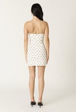 Polka Dot Twist Front Cutout Mini Dress