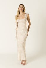 Jinea Floral Chiffon Frill Maxi Dress