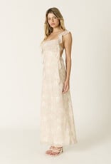 Jinea Floral Chiffon Frill Maxi Dress