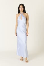 Tessa Satin Keyhole Halter Maxi Dress