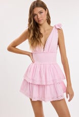 Thick Tie Strap Tiered Mini Dress