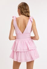 Thick Tie Strap Tiered Mini Dress
