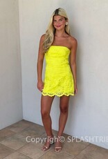Amanda Uprichard Daisy Strapless Floral Texture Romper Mini Dress