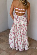 Floral Twisted Bust Maxi Dress