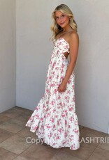 Floral Twisted Bust Maxi Dress