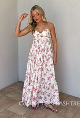 Floral Twisted Bust Maxi Dress