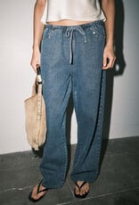 Nicks Studded Denim Drawstring Pants