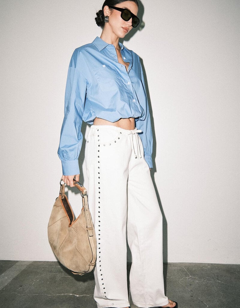 Nicks Studded Denim Drawstring Pants