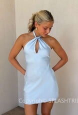 Nikol Keyhole Twist Front Mini Dress