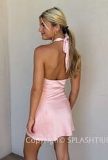 Nikol Keyhole Twist Front Mini Dress