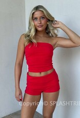 Tube Top Foldover Short Set