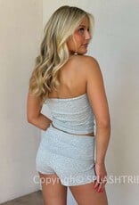 Tube Top Foldover Short Set