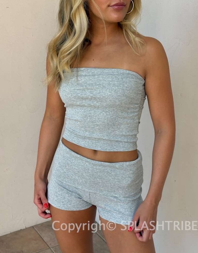 Tube Top Foldover Short Set