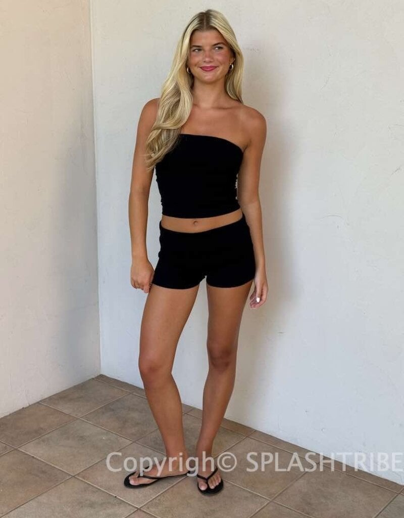 Tube Top Foldover Short Set