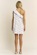 Claudette Ruffle One Shoulder Mini Dress