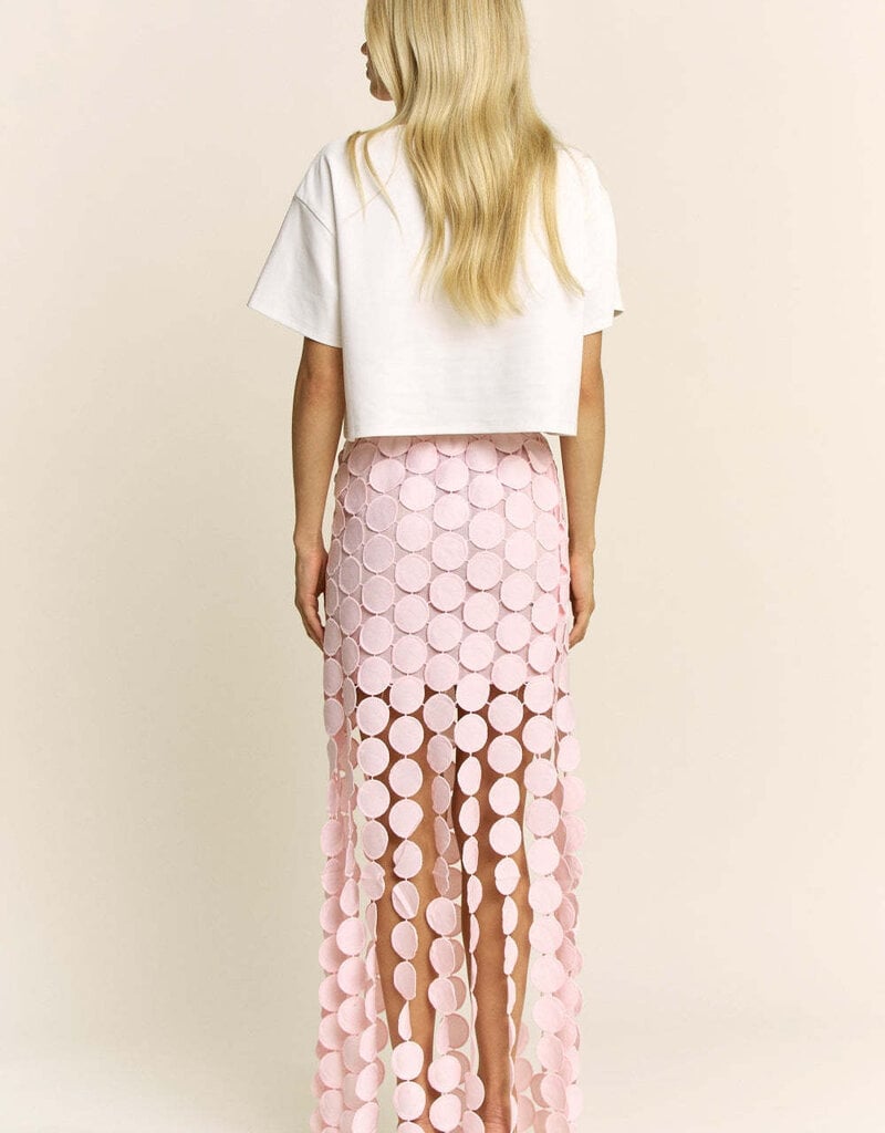 Luna Disco Circle Cutout Maxi Skirt