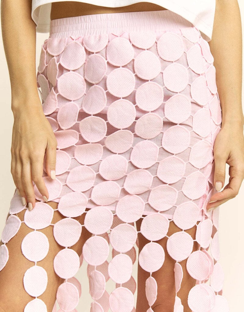 Luna Disco Circle Cutout Maxi Skirt