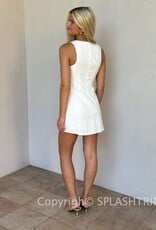 Fitted Sleeveless Shift Mini Dress