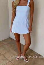Gingham Wide Strap Mini Dress