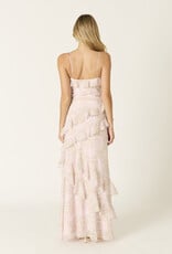 Eva Floral Chiffon Ruffle Maxi Dress