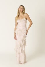 Eva Floral Chiffon Ruffle Maxi Dress