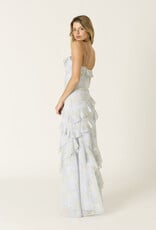 Eva Floral Chiffon Ruffle Maxi Dress