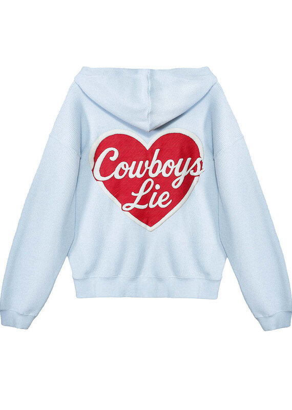 Boys Lie Cowboys Lie Terry Natural Racer Hoodie