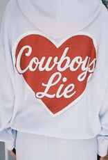 Boys Lie Cowboys Lie Terry Natural Racer Hoodie