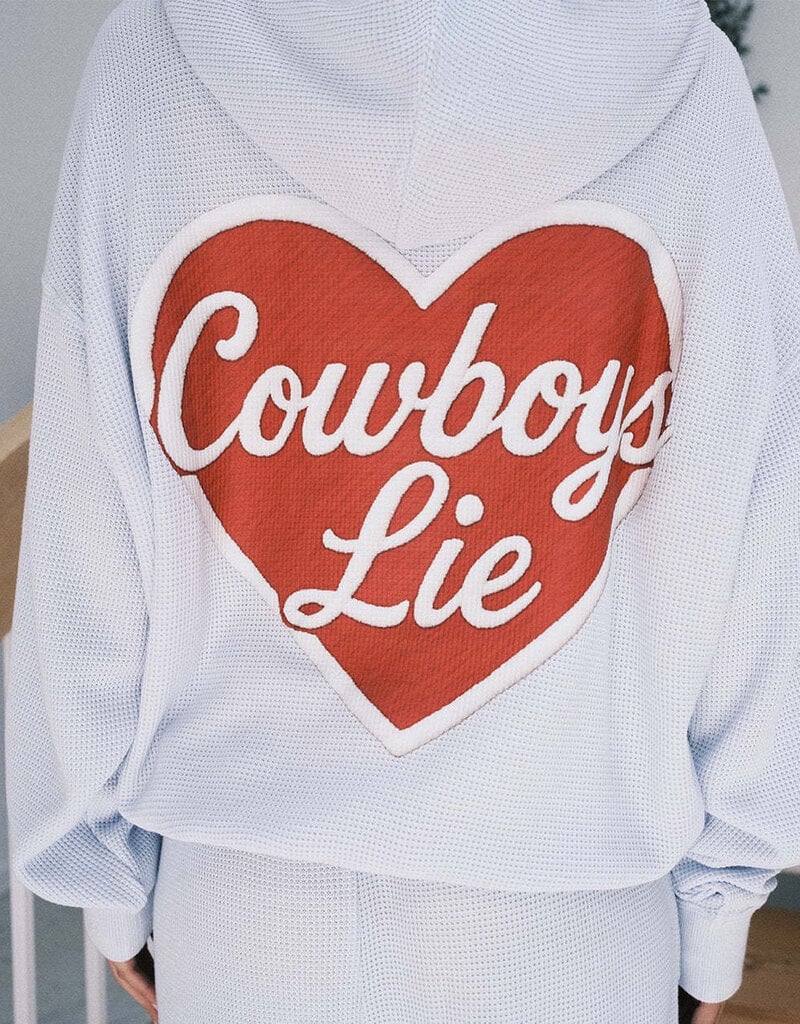 Boys Lie Cowboys Lie Terry Natural Racer Hoodie
