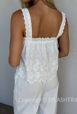 Victoria Eyelet Scallop Edge Top