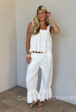 Victoria Eyelet Scallop Edge Top