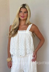 Victoria Eyelet Scallop Edge Top