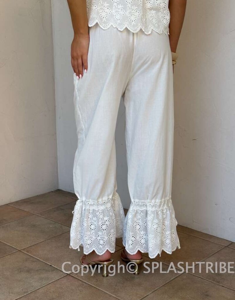 Victoria Eyelet Scallop Edge Pant