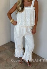 Victoria Eyelet Scallop Edge Pant