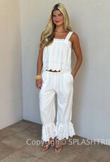 Victoria Eyelet Scallop Edge Pant