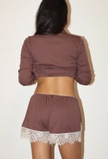 Lace Trim Flowy Shorts