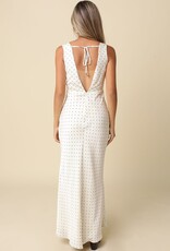Cameron Satin Polka Dot Maxi Dress