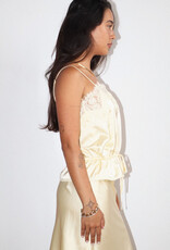 Claudia Lace Trim Satin Cami Top