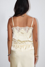 Claudia Lace Trim Satin Cami Top