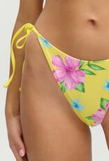 Frankies Bikinis Soleil Beaded Floral Satin Cheeky Bikini Bottom