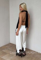 Georgetta Satin Asymmetrical Open Back Top