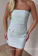 Tweed Edit Strapless Mini Dress