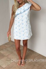 Claudette Ruffle One Shoulder Mini Dress