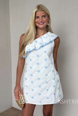 Claudette Ruffle One Shoulder Mini Dress