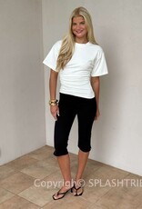 Minimalist Ruched Side T- Shirt