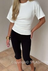 Minimalist Ruched Side T- Shirt