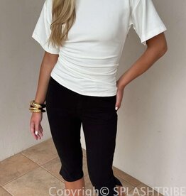 Minimalist Ruched Side T- Shirt