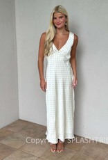 Cameron Satin Polka Dot Maxi Dress