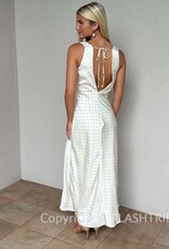 Cameron Satin Polka Dot Maxi Dress